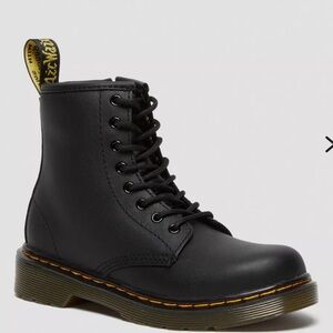 Dr. Martens JUNIOR SOFTY T LEATHER LACE UP BOOTS Sz 3